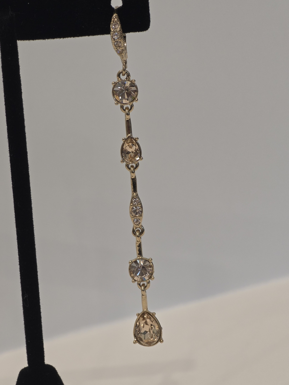 Givenchy Gold-Tone Crystal Drop Earrings - Champagne - Picture 8 of 9
